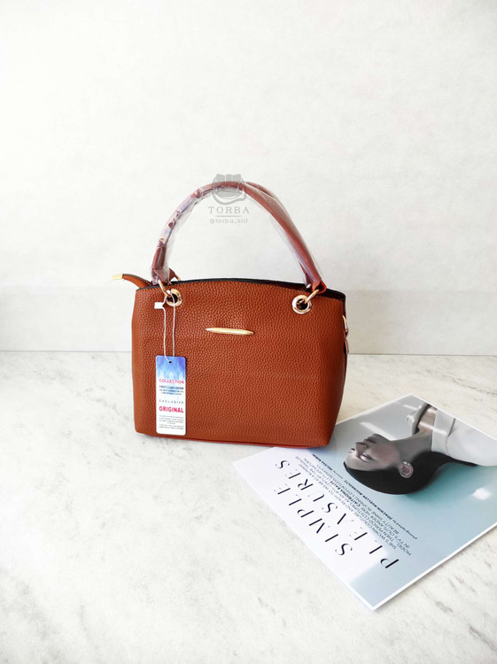 خرید کیف دستی و دوشی رنگ عسلی