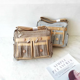 خرید کیف دوشی پر جیب و جادار طرح کنفی