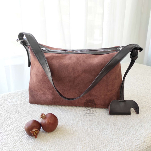 خرید کیف دوشی جدید قهوهای مناسب پاییز