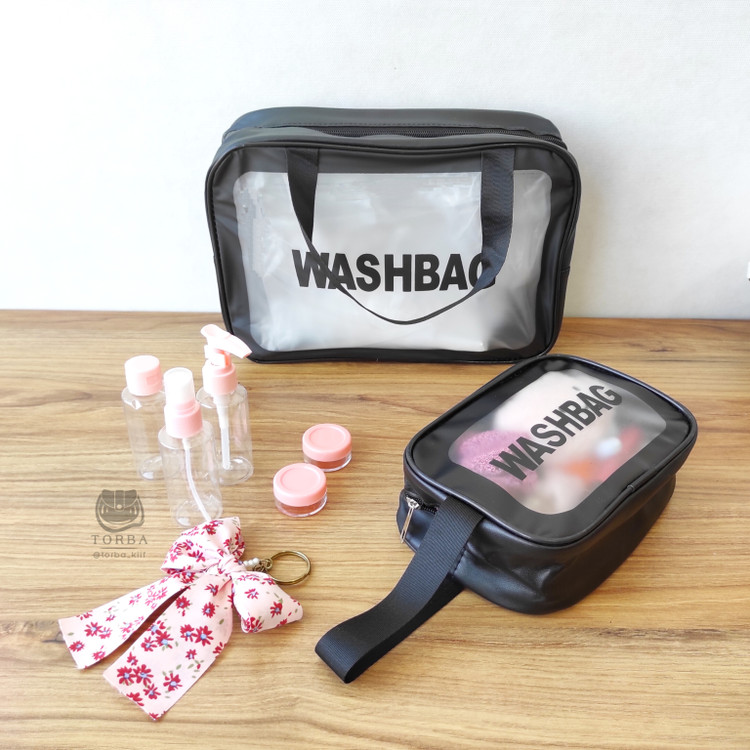 خرید کیف لوازم آرایشی طلقی مشکی